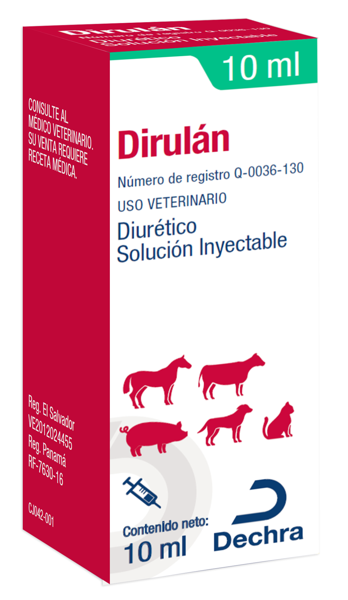 Dirulán Solución Inyectable 10ml (requiere receta medica veterinaria vigente)