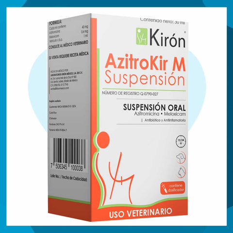 Azitrokir M Suspensión Oral 30ml (requiere receta medica veterinaria vigente)