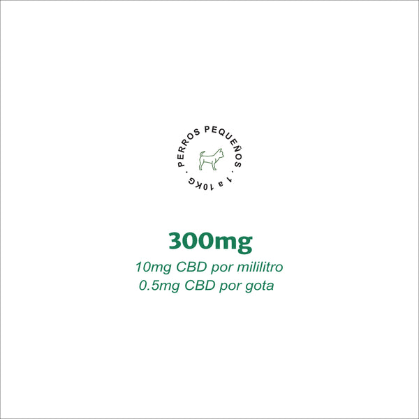 CBD Suplemento Natural Cannábico Razas Pequeñas 300mg/30ml 1 a 10kg