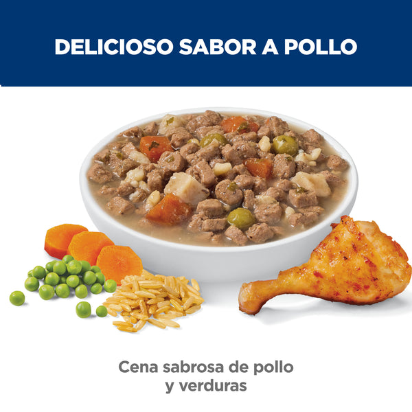 Hill's SD ADULT SMALL & MINI, ALIMENTO HÚMEDO  EN TRAY PERRO ADULTO POLLO Y VEGETALES 99 G
