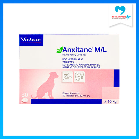 VIRBAC ANXITANE M/L CAJA 30 TABLETAS