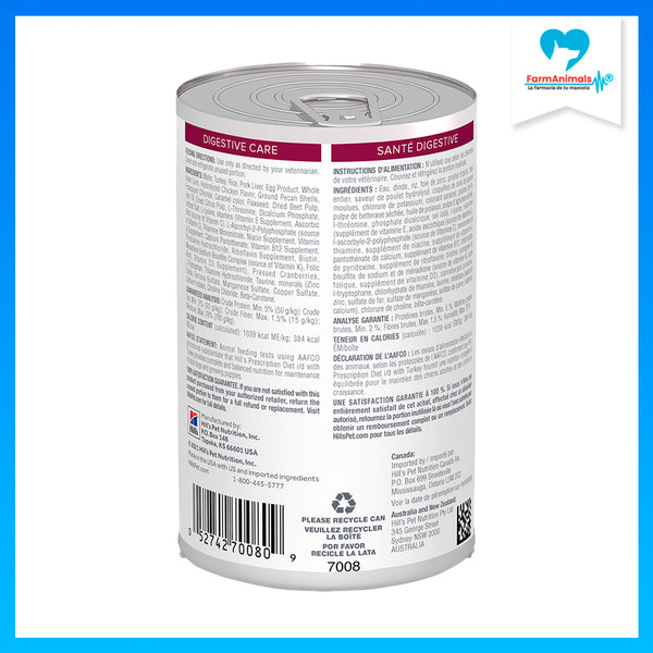 HILL'S PERRO I/D PROBLEMAS GI LATA 370 G