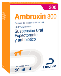 Ambroxin 300 Suspensión Oral 50ml (requiere receta medica veterinaria vigente)