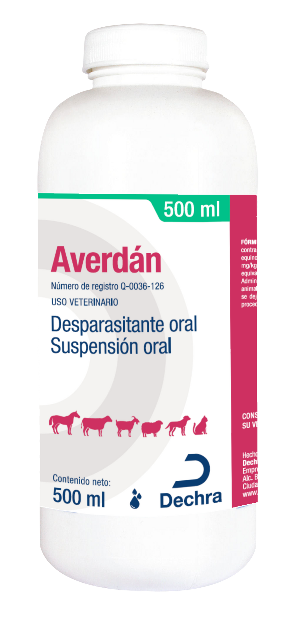 Averdan Desparasitante Oral 500ml (requiere receta medica veterinaria vigente)