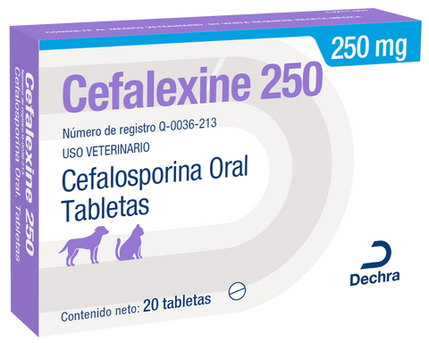 Cefalexine 250 mg Caja 20 Tabletas (producto bajo pedido)