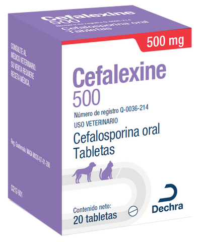 Cefalexine 500mg Caja 20 Tabletas (producto bajo pedido)