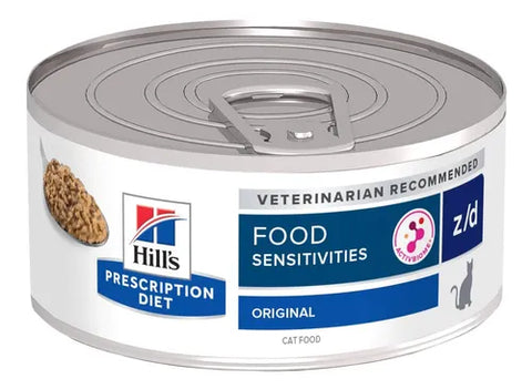 HILL'S  ALIMENTO PRESCRIPTION DIET Z/D SENSIBILIDAD ALIMENTICIA PARA GATO LATA 156G (ENVÍO A PARTIR DE $250.00 PESOS)