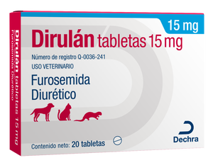 Dirulan 15mg Caja 20 Tabletas (requiere receta medica veterinaria vigente)