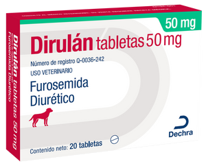 Dirulan 50mg Caja 20 Tabletas (requiere receta medica veterinaria vigente)