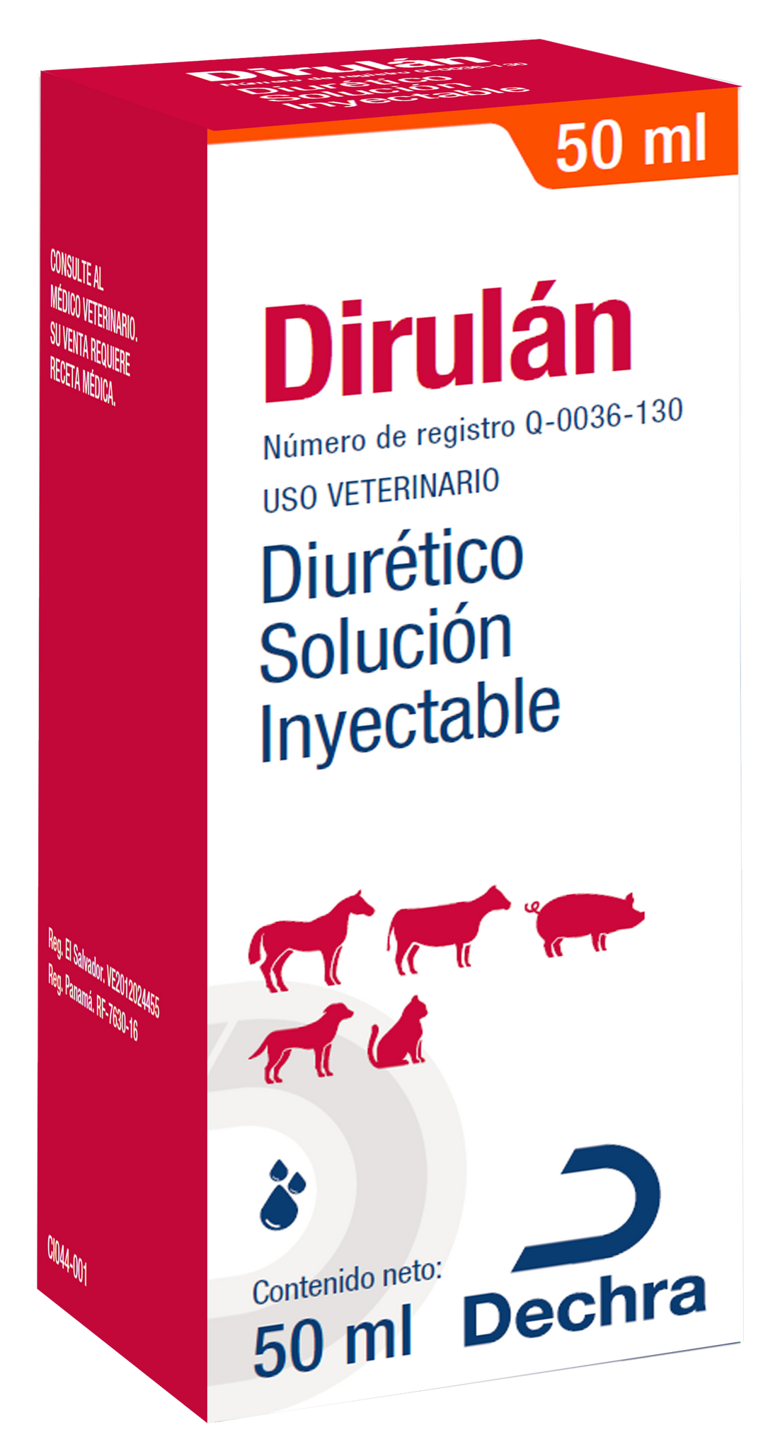 Dirulán Solución Inyectable 50ml (requiere receta medica veterinaria vigente)