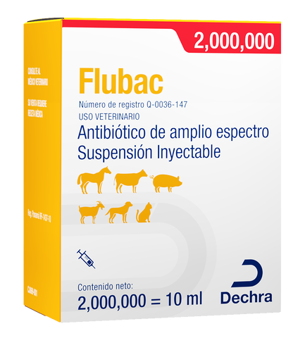 Flubac 2 millones Suspensión Inyectable 10ml (requiere receta medica veterinaria vigente)