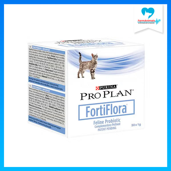 FortiFlora Pro Plan Para Gato Caja 30 Sobres (pregunte por disponibilidad, este producto requiere refrigeración por lo que el envío es limitado)