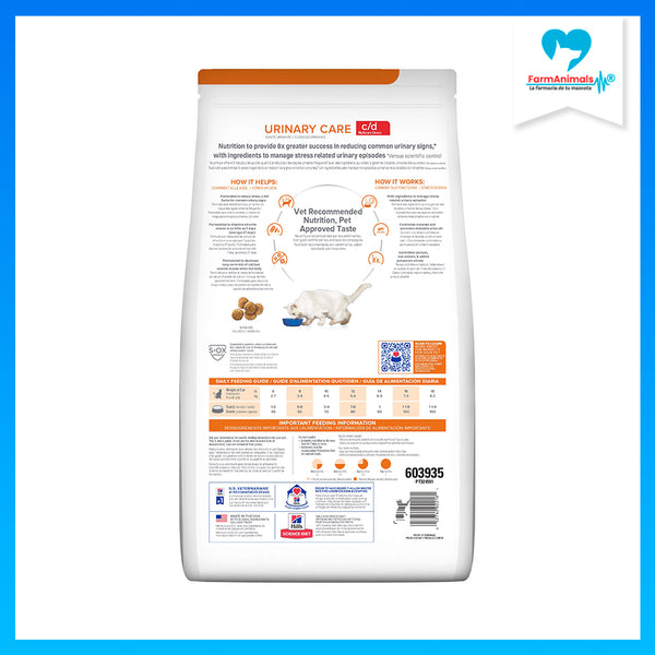 HILL'S GATO PROBLEMAS URINARIOS C/D MULTICARE STRESS 1.8 KG