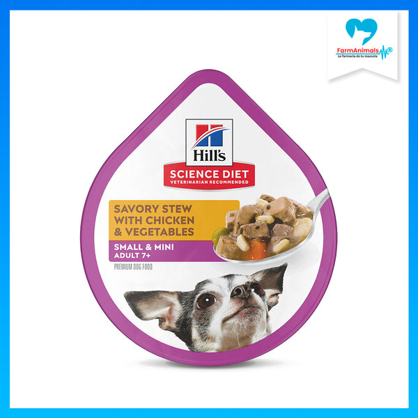 HILL'S SD ADULT 7+ SMALL & MINI ALIMENTO HÚMEDO EN TRAY PERRO SENIOR RAZA PEQUEÑA POLLO Y VEGETALES 99G