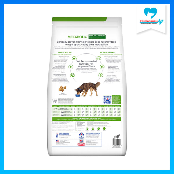 HILL'S PERRO METABOLIC (PERDIDA Y MTTO DE PESO)