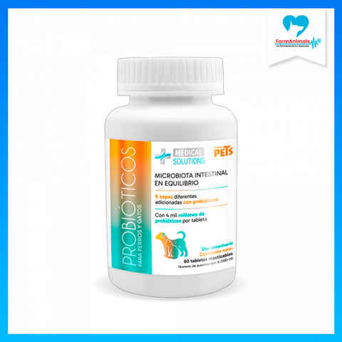 MS PROBIOTICOS TABLETAS MASTICABLES P/PERROS Y GATOS 60 TAB