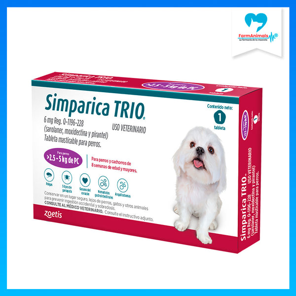 Simparica TRIO 6mg 2.5 - 5kg 1 Tableta