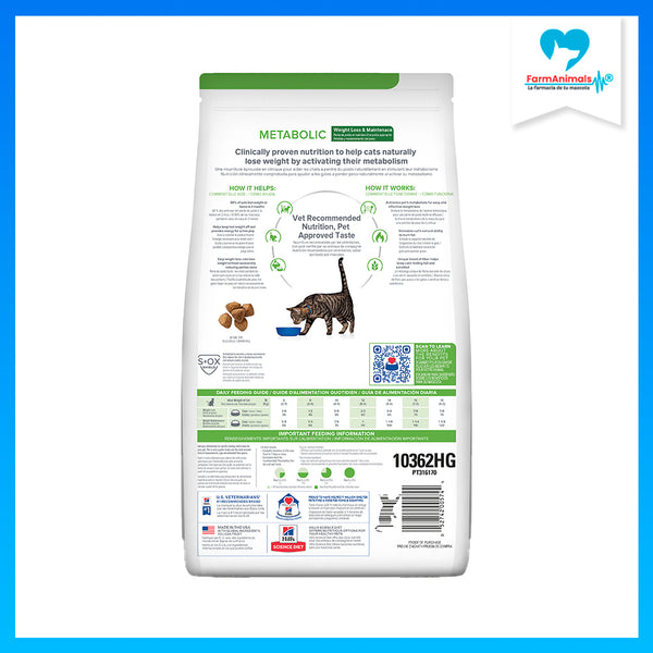 HILL'S GATO METABOLIC (PERDIDA Y MTTO DE PESO)