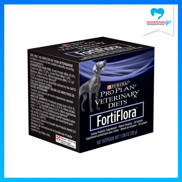 PRO PLAN PERRO PROBIOTICOS PPVD FORTIFLORA  30 SOBRES (pregunte por disponibilidad, este producto requiere refrigeración por lo que el envío es limitado)