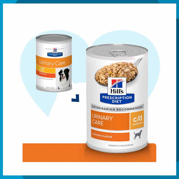 Alimento Hill's Prescription Diet c/d Cuidado Urinario Pollo Para Perro Lata 370g