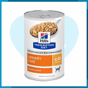 Alimento Hill's Prescription Diet c/d Cuidado Urinario Pollo Para Perro Lata 370g