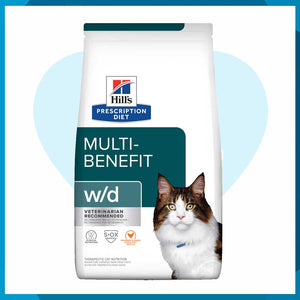 Alimento Hill's Prescription Diet w/d Multi-Beneficios Para Gato 3.9kg