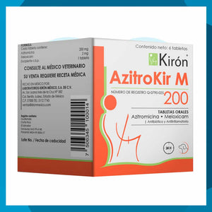 AzitroKir M 200mg Caja 6 Tabletas (requiere receta medica veterinaria vigente)
