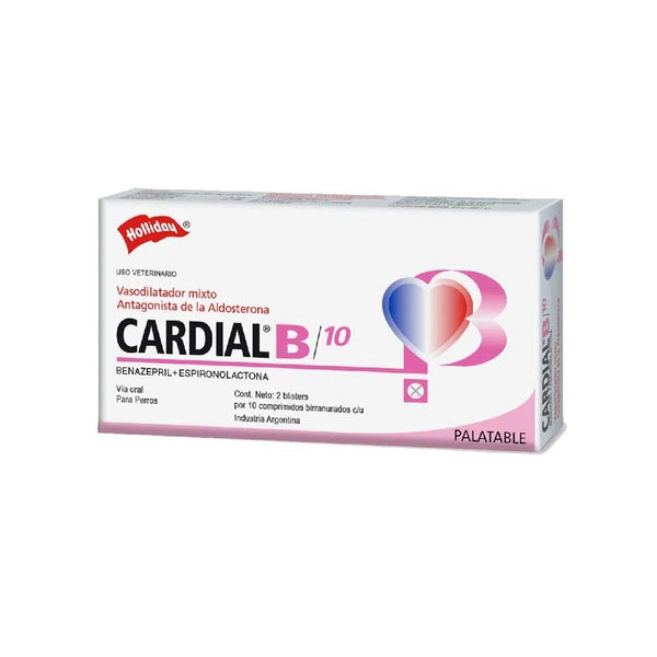 Cardial B 10mg Caja 20 Comprimidos