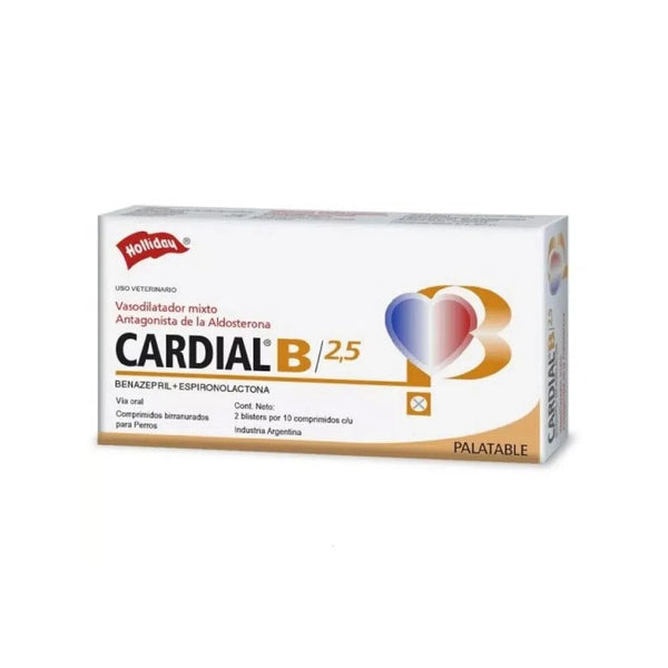 Cardial B 2.5mg Caja 20 Comprimidos