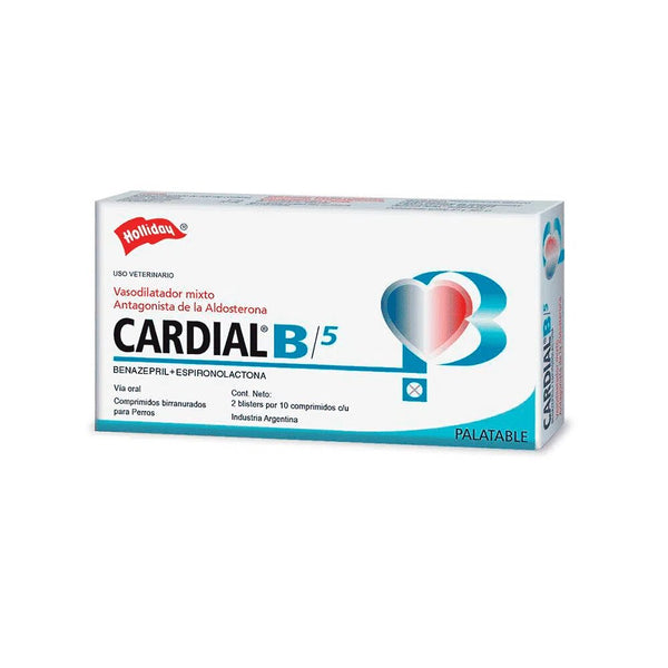 Cardial B 5mg Caja 20 Comprimidos