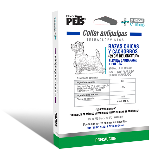 MS COLLAR ANTIPULGAS P/RAZAS CHICAS Y CACHORROS (39 CM)