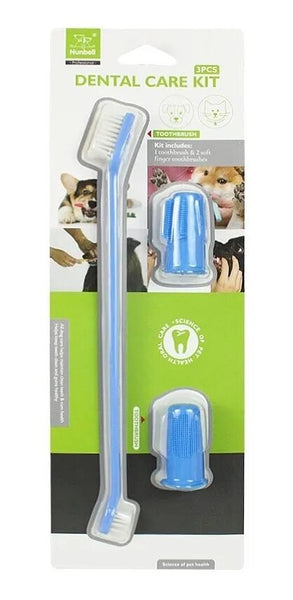 Set Dental Cepillo y Dedales Para Mascotas