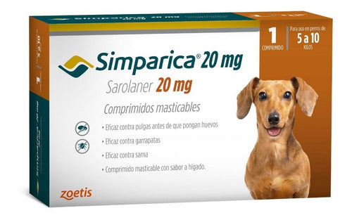 Simparica 20mg 5 - 10kg 1 Tableta Masticable