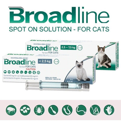 Broadline Spot-On Solución Tópica Para Gato 2.5 - 7.5kg 1pz (requiere receta medica veterinaria vigente)