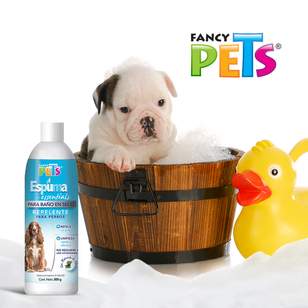 Espuma Fancy Pets Essentials Repelente Baño en Seco Para Perro 300g
