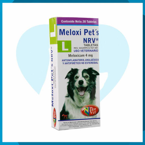 Meloxi Pets L 4mg Caja 30 Tabletas (requiere receta medica veterinaria vigente)
