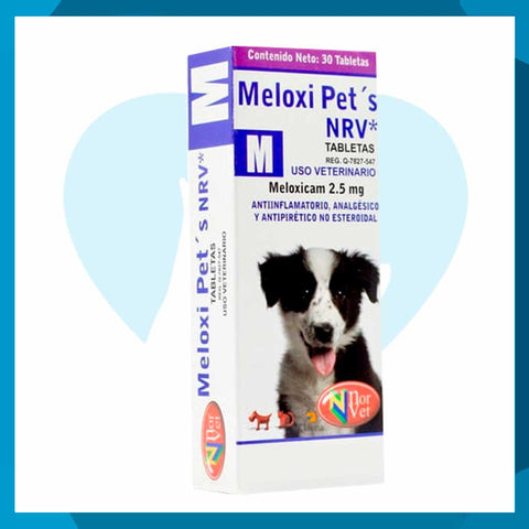 Meloxi Pets M 2.5mg Caja 30 Tabletas (requiere receta medica veterinaria vigente)