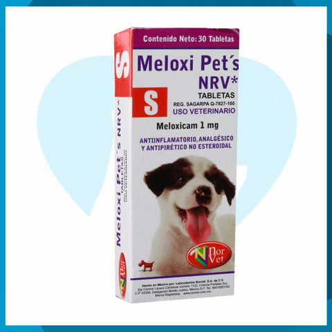 Meloxi Pets S 1mg Caja 30 Tabletas (requiere receta medica veterinaria vigente)