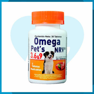 Omega Pets 3, 6 y 9 Frasco 30 Tabletas Masticables