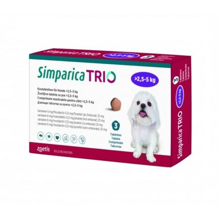 Simparica TRIO 6mg 2.6 - 5kg 3 Tabletas