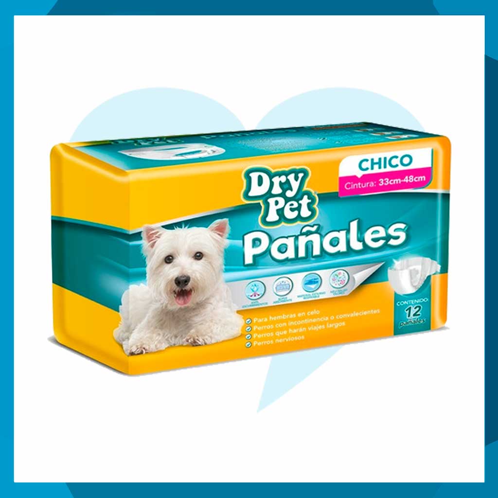 Pañales Dry Pet CH Para Perro 12pzas