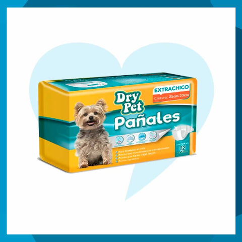 Pañales Dry Pet XCH Para Perro 12pzas