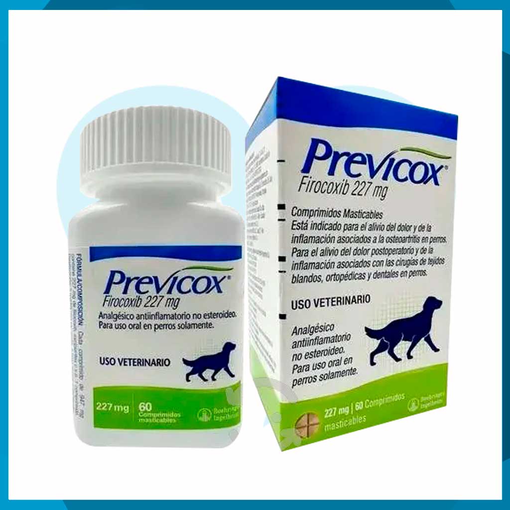 Previcox L 227 mg 60 Comprimidos Masticables (requiere receta medica veterinaria vigente)