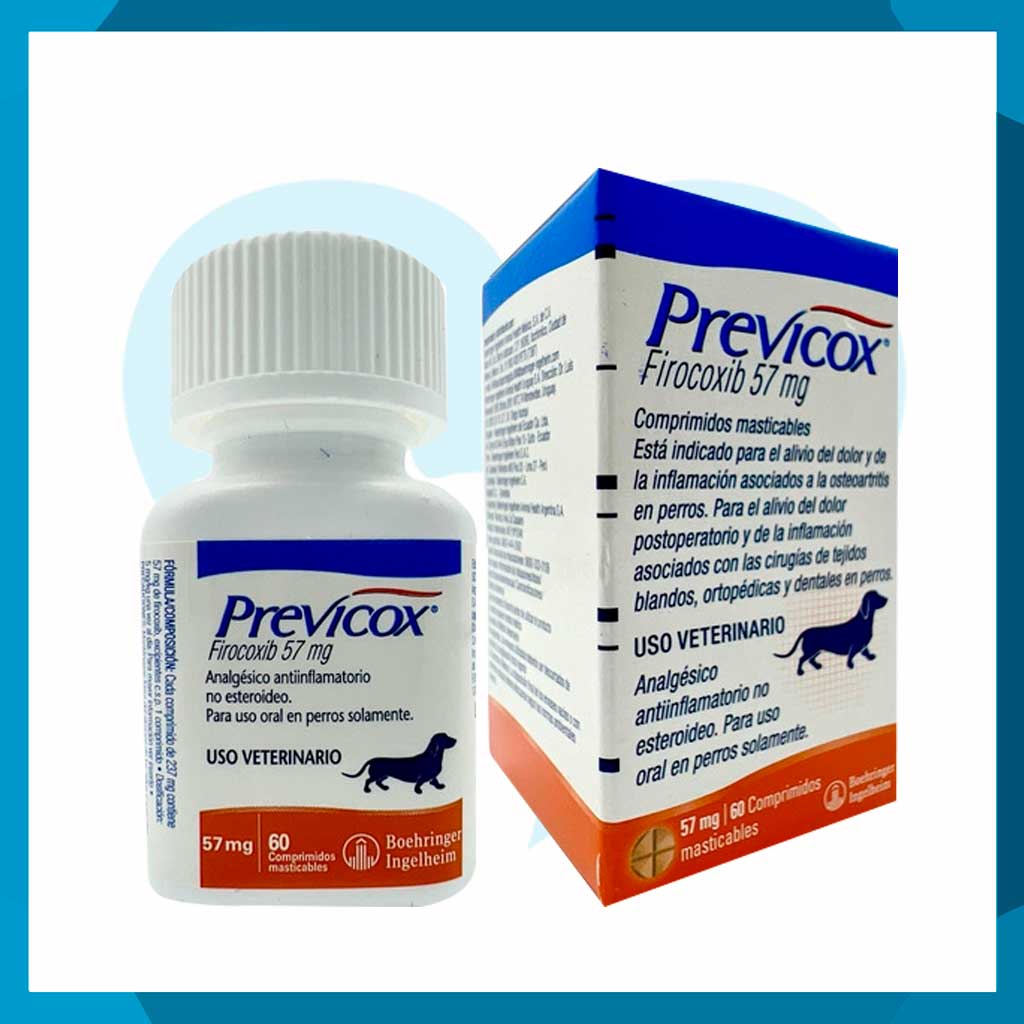 Previcox S 57 mg 60 Comprimidos Masticables (requiere receta medica veterinaria vigente)