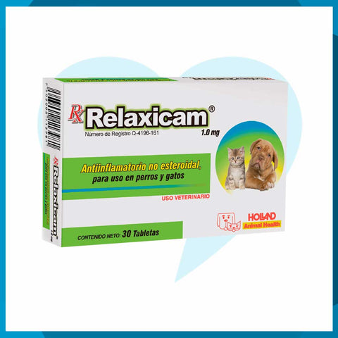 RX Relaxicam 1mg Caja 30 Tabletas (requiere receta medica veterinaria vigente)