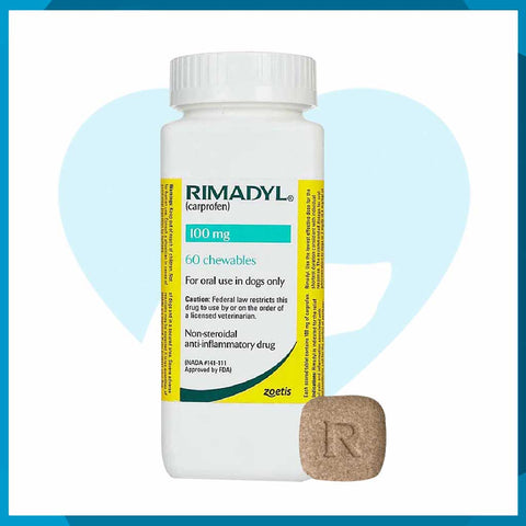 Rimadyl 100mg Frasco 60 Tabletas Masticables (requiere receta medica veterinaria vigente)