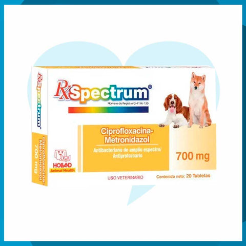 Rx Spectrum Ciprofloxacina Metronidazol 700mg Caja 20 Tabletas