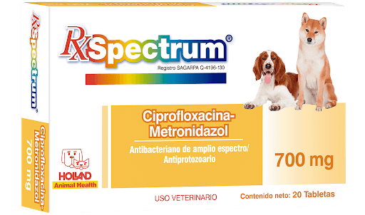 Rx Spectrum Ciprofloxacina Metronidazol 700mg Caja 20 Tabletas