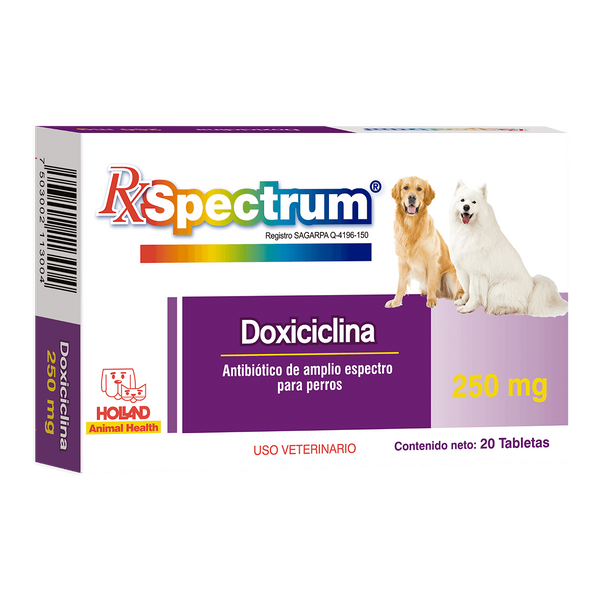 Rx Spectrum Doxiciclina 250mg Caja 20 Tabletas