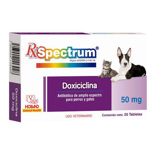 Rx Spectrum Doxiciclina 50mg Caja 20 Tabletas